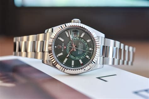 rolex sky dweller green dial